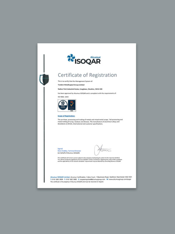 ISO 9001-2015 Registration
